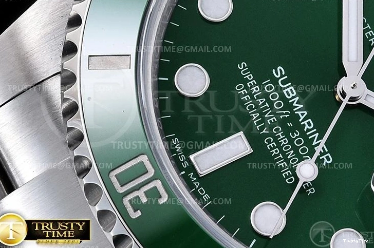 0412 Sustainable ROLSUB0288 – Submariner 116610LV 904L SS SS Green V2S ZZF SA 1039